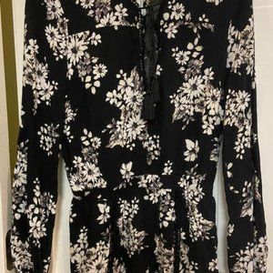 Forever 21 Small Black and White Short Romper